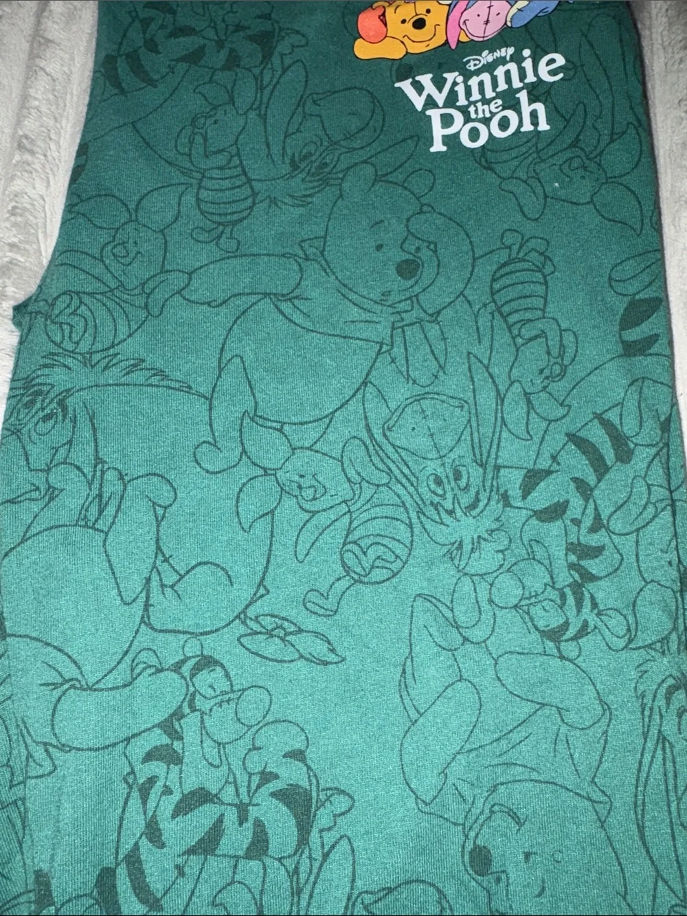 Disney Winnie the Pooh Green junior (teenager )Pajama Bottoms